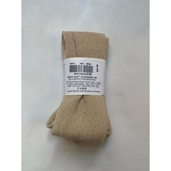 NEW Hanna Andersson Gold Shimmer Tights - Picture 2 of 2